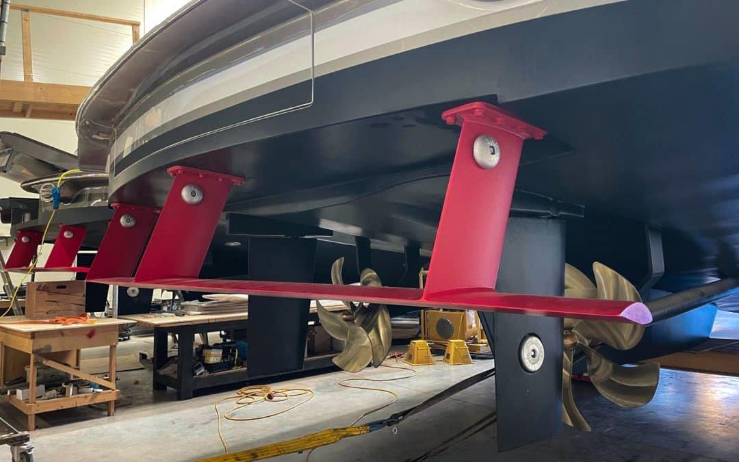 Twin custom motor yachts launched with Hull Vane®